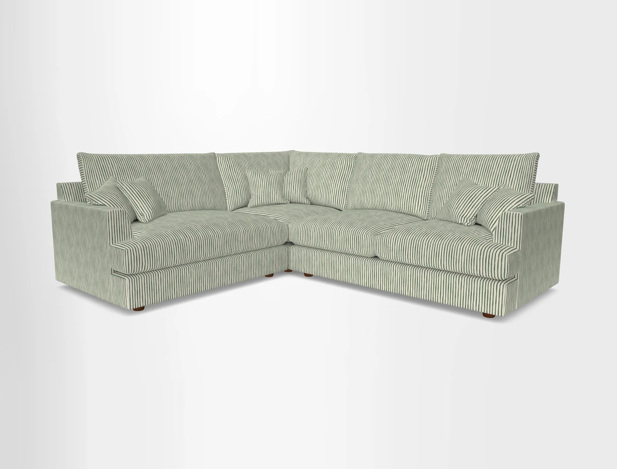 Slingsby Medium Fitted Cover Corner Unit RHF in Two Tone Plain Biscuit