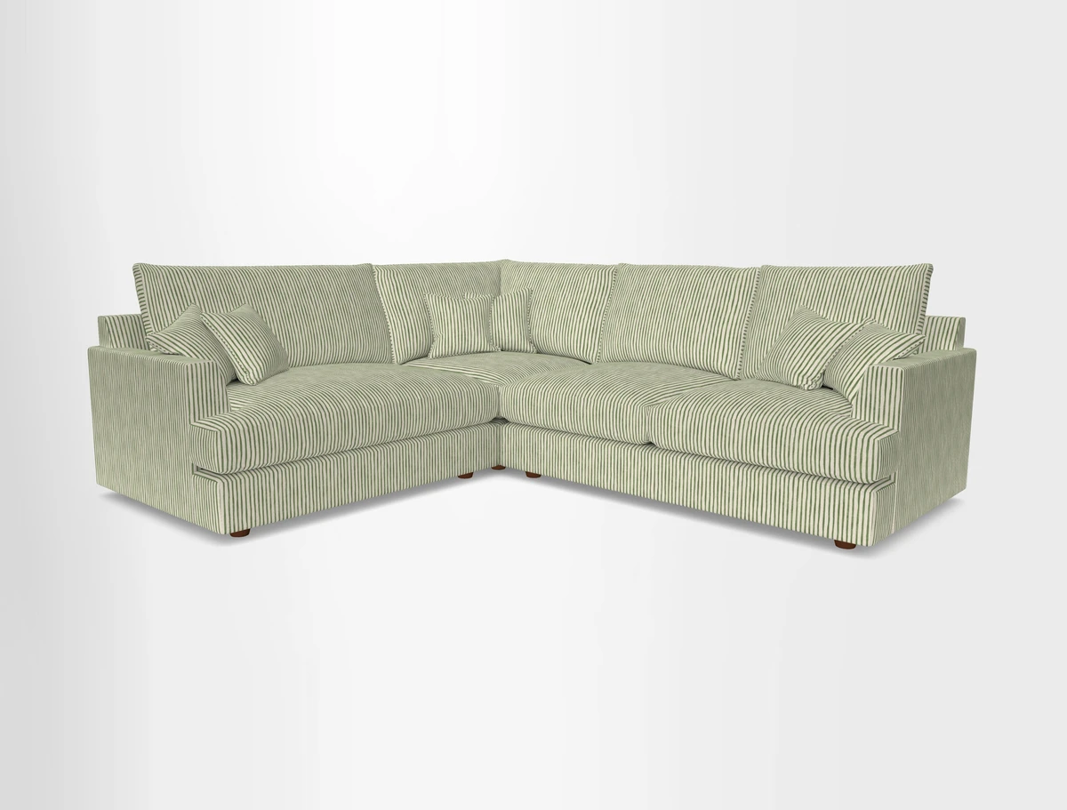 Slingsby Medium Fitted Cover Corner Unit RHF in Two Tone Plain Biscuit