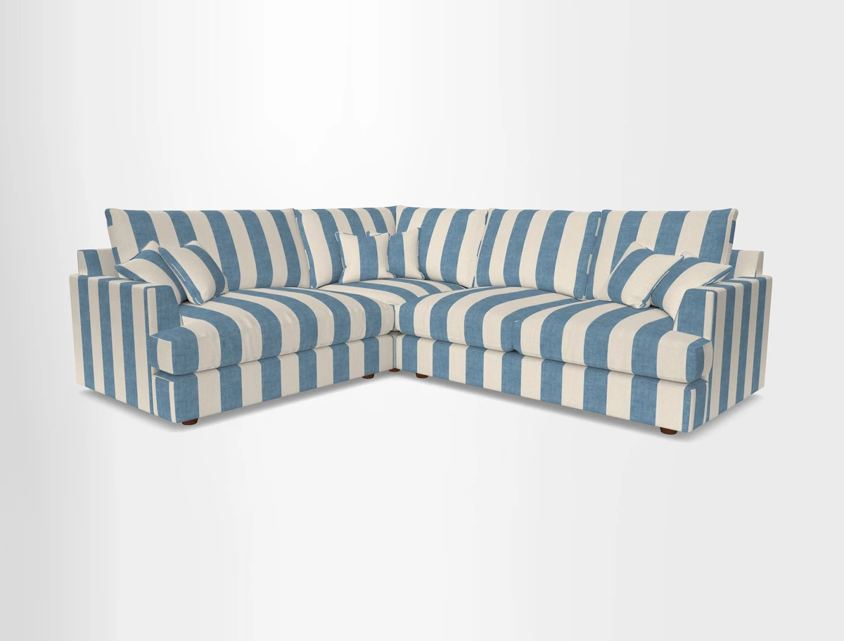 Slingsby Medium Fitted Cover Corner Unit RHF in Two Tone Plain Biscuit