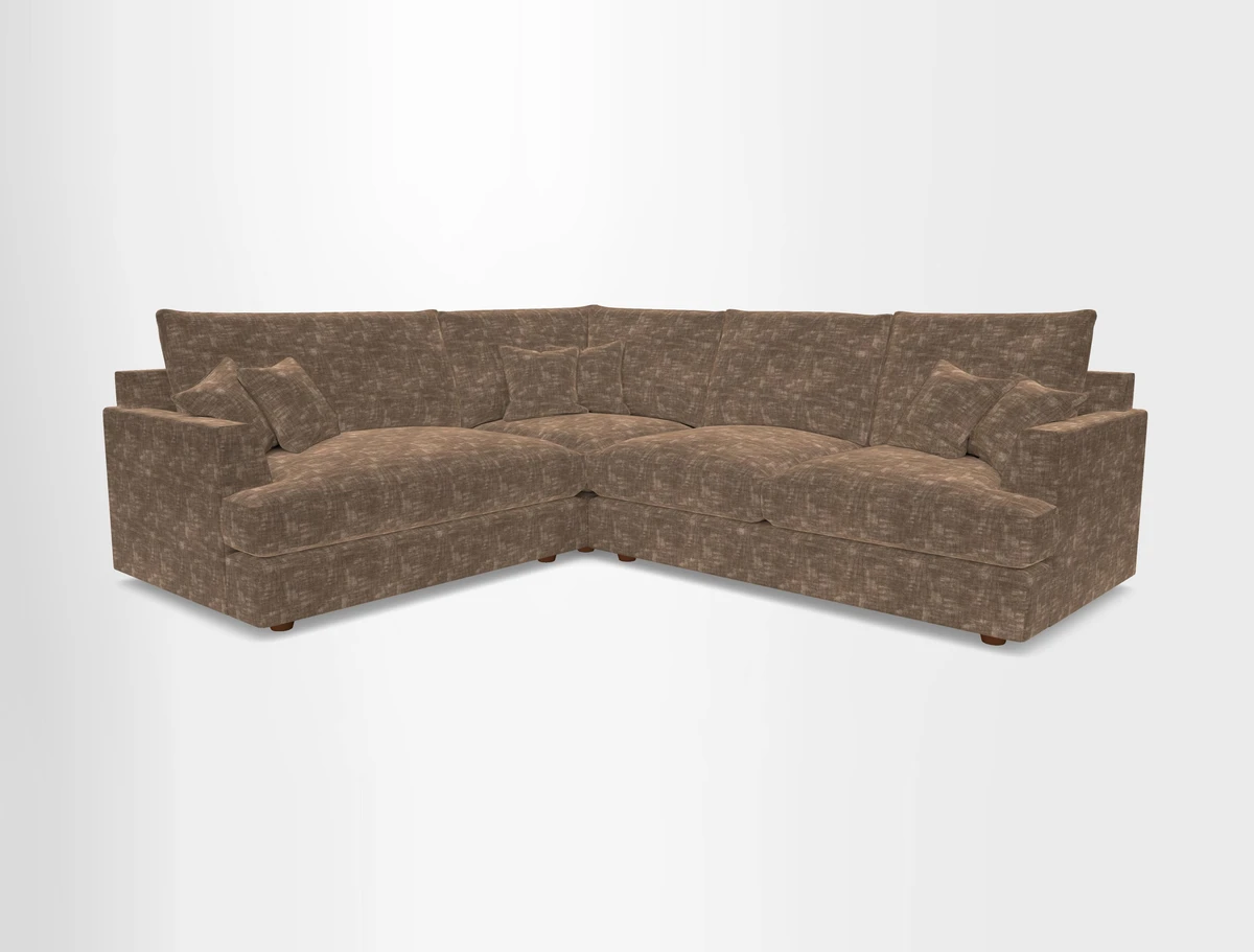Slingsby Medium Fitted Cover Corner Unit RHF in Two Tone Plain Biscuit