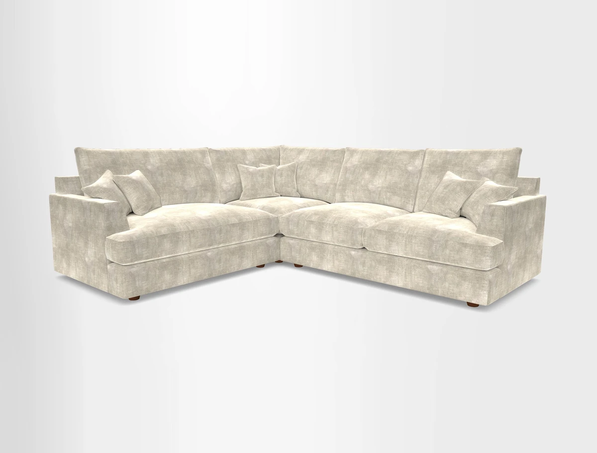 Slingsby Medium Fitted Cover Corner Unit RHF in Two Tone Plain Biscuit