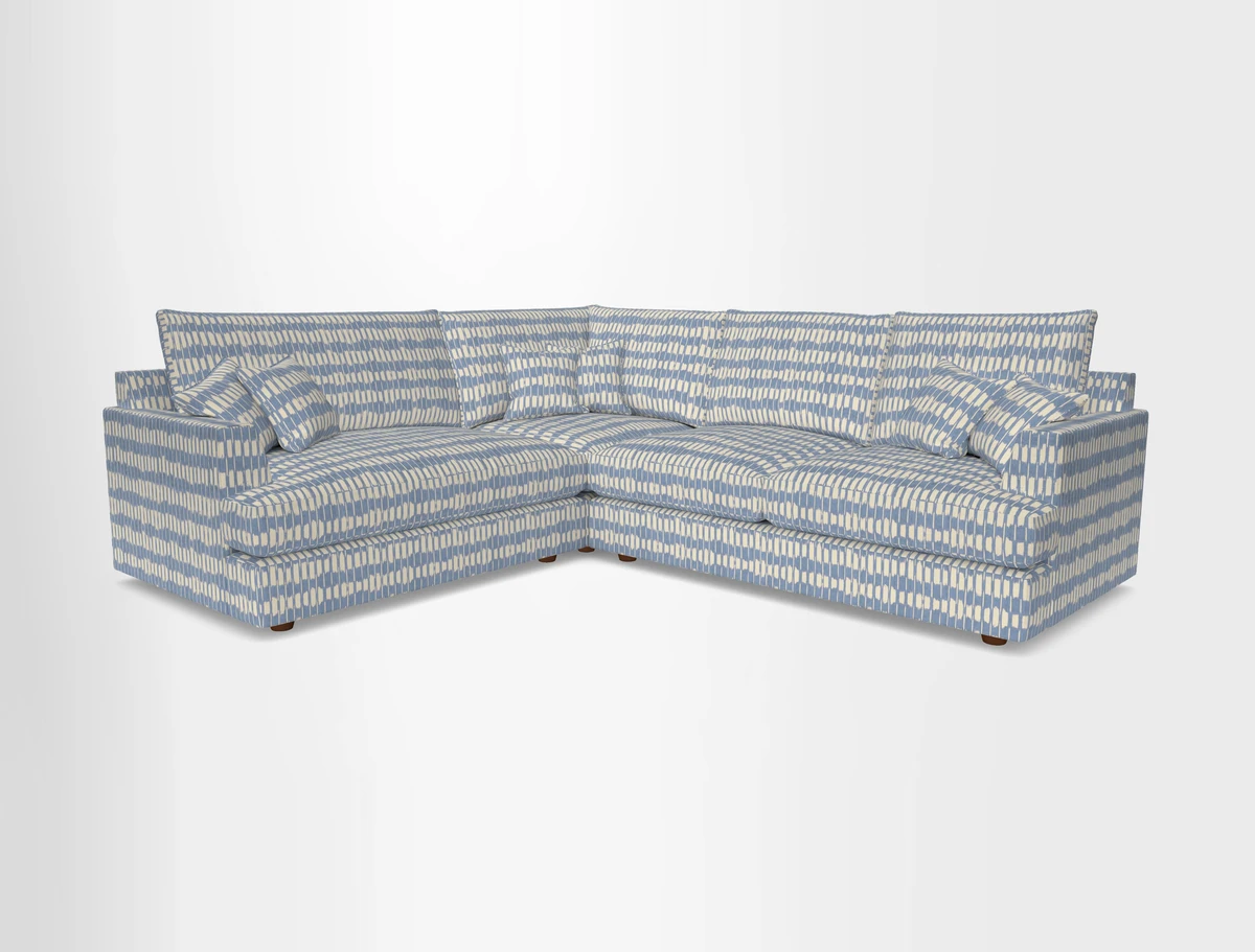 Slingsby Medium Fitted Cover Corner Unit RHF in Two Tone Plain Biscuit