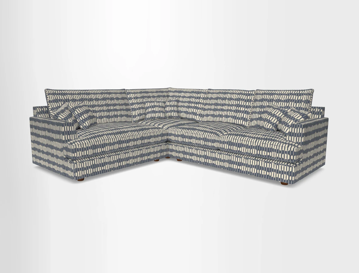 Slingsby Medium Fitted Cover Corner Unit RHF in Two Tone Plain Biscuit