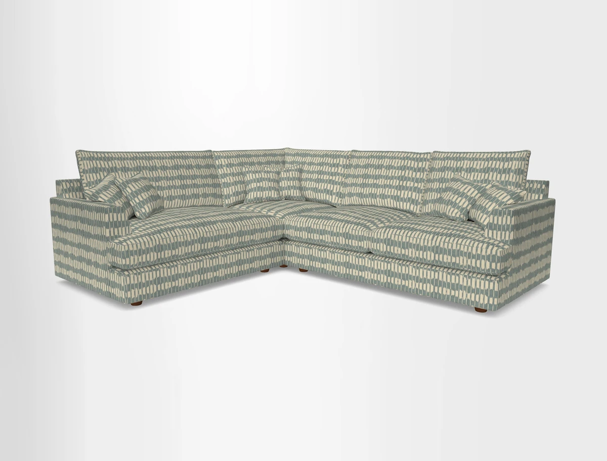 Slingsby Medium Fitted Cover Corner Unit RHF in Two Tone Plain Biscuit