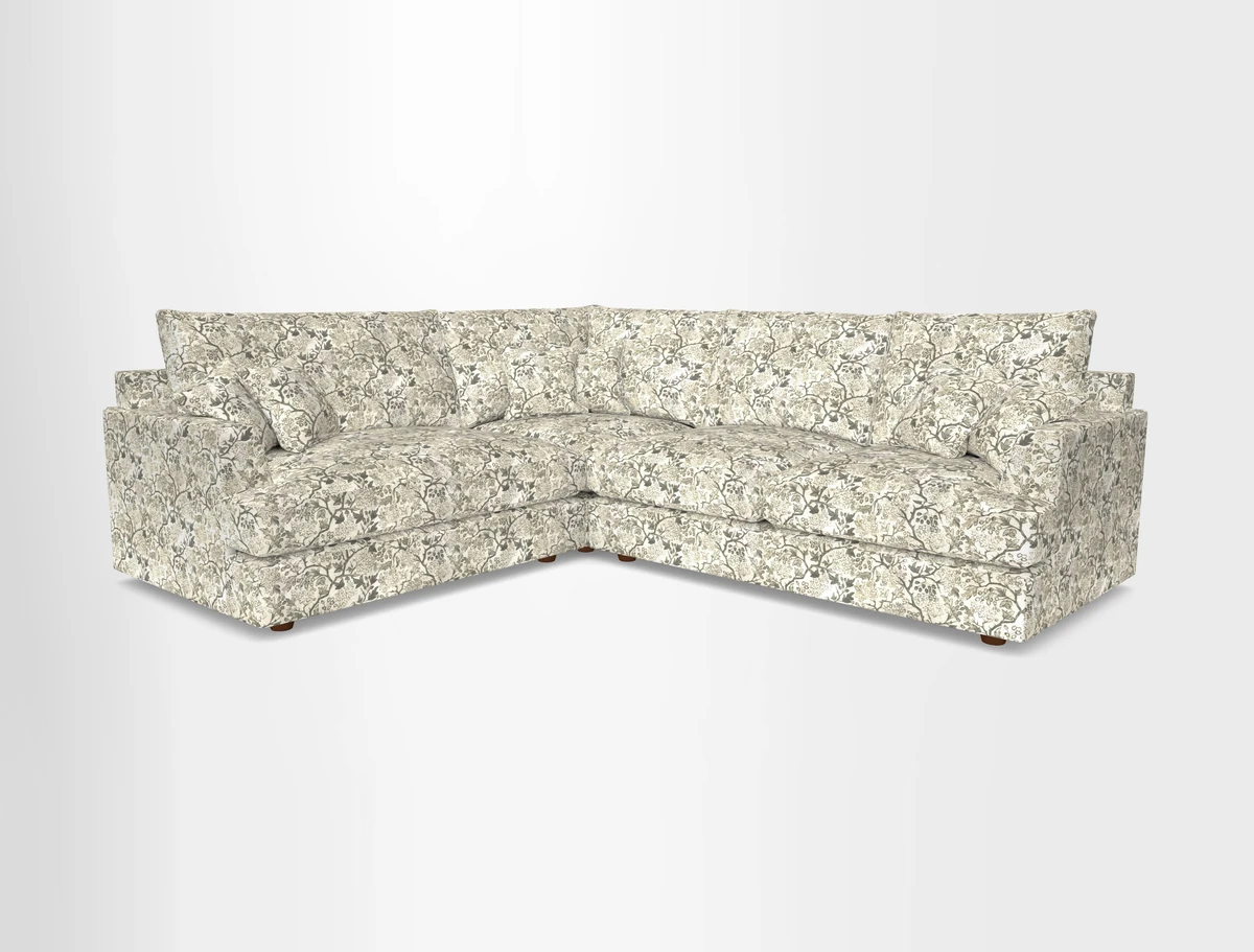 Slingsby Medium Fitted Cover Corner Unit RHF in Two Tone Plain Biscuit