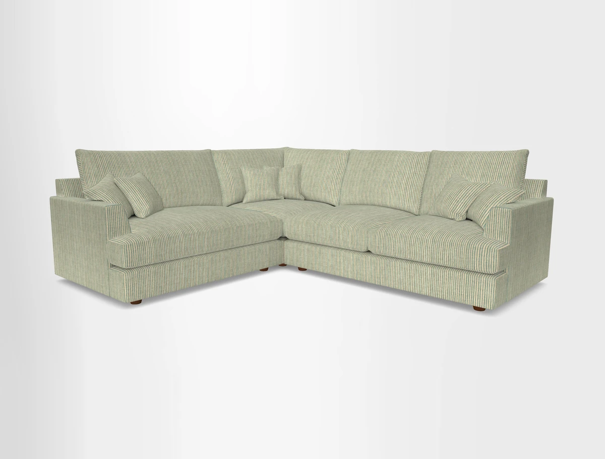 Slingsby Medium Fitted Cover Corner Unit RHF in Two Tone Plain Biscuit