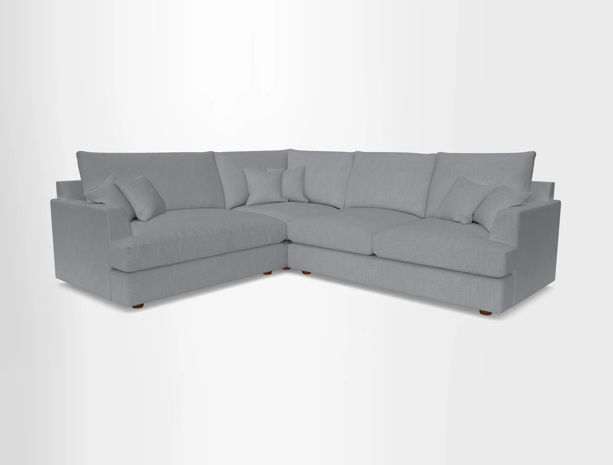 Slingsby Medium Fitted Cover Corner Unit RHF in Two Tone Plain Biscuit