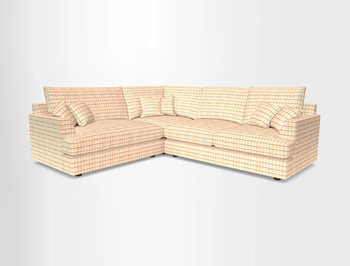 Slingsby Medium Fitted Cover Corner Unit RHF in Two Tone Plain Biscuit