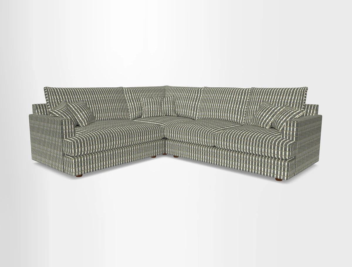 Slingsby Medium Fitted Cover Corner Unit RHF in Two Tone Plain Biscuit