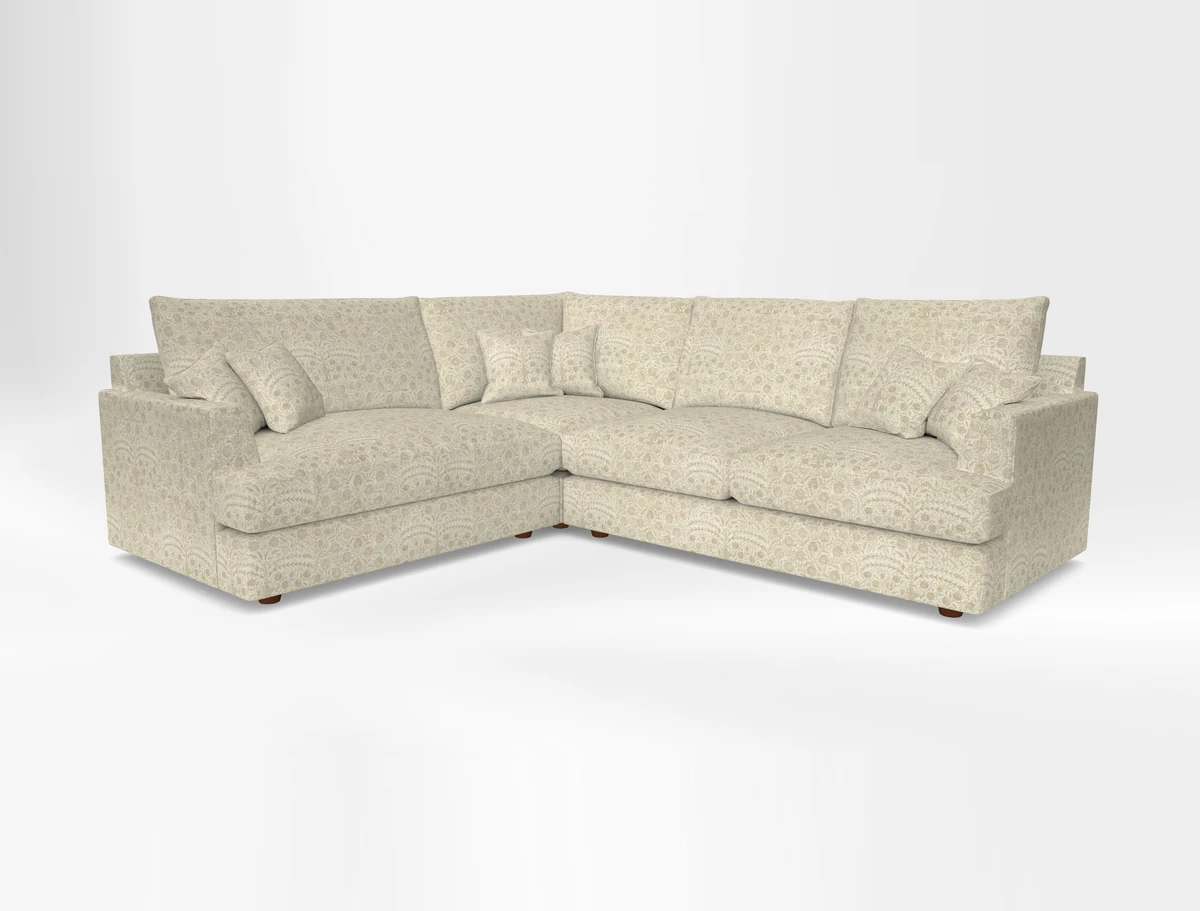 Slingsby Medium Fitted Cover Corner Unit RHF in Two Tone Plain Biscuit
