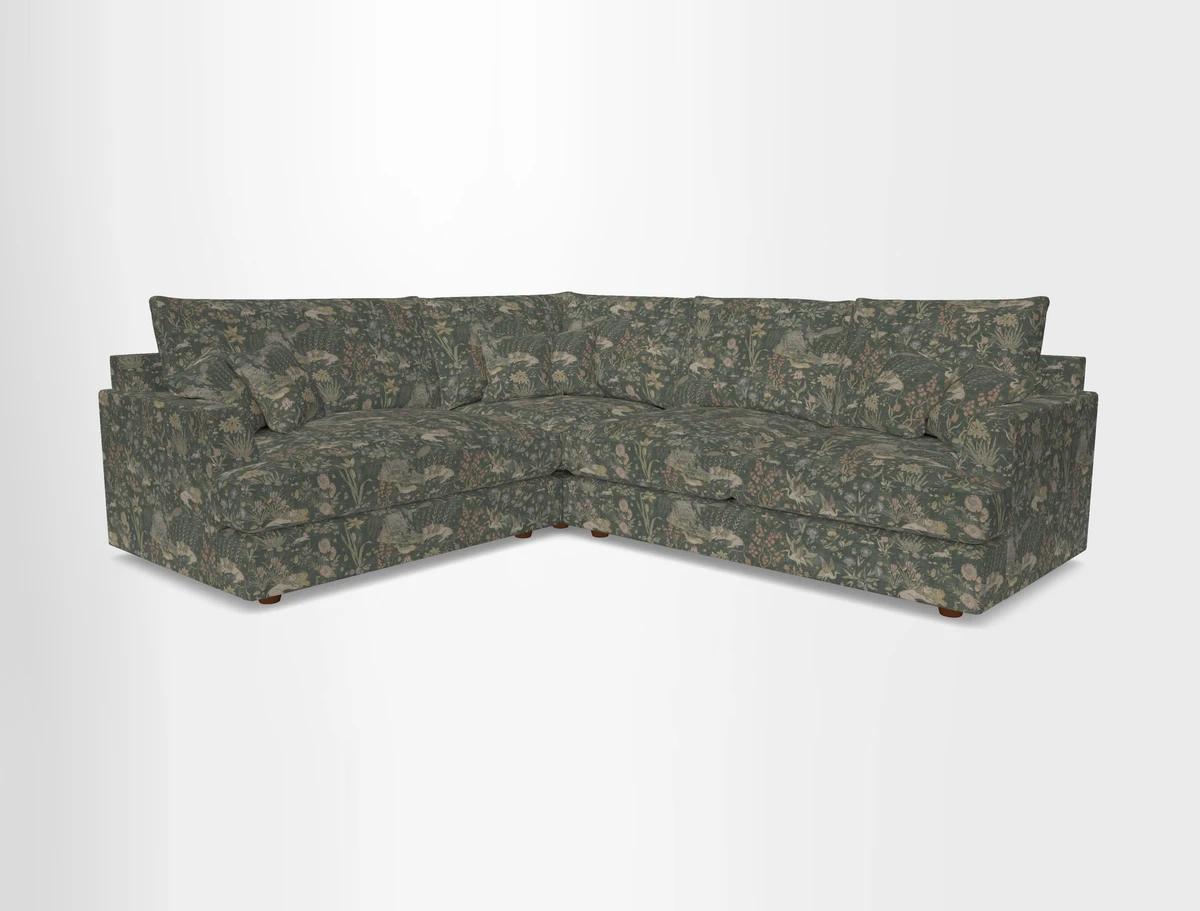 Slingsby Medium Fitted Cover Corner Unit RHF in Two Tone Plain Biscuit