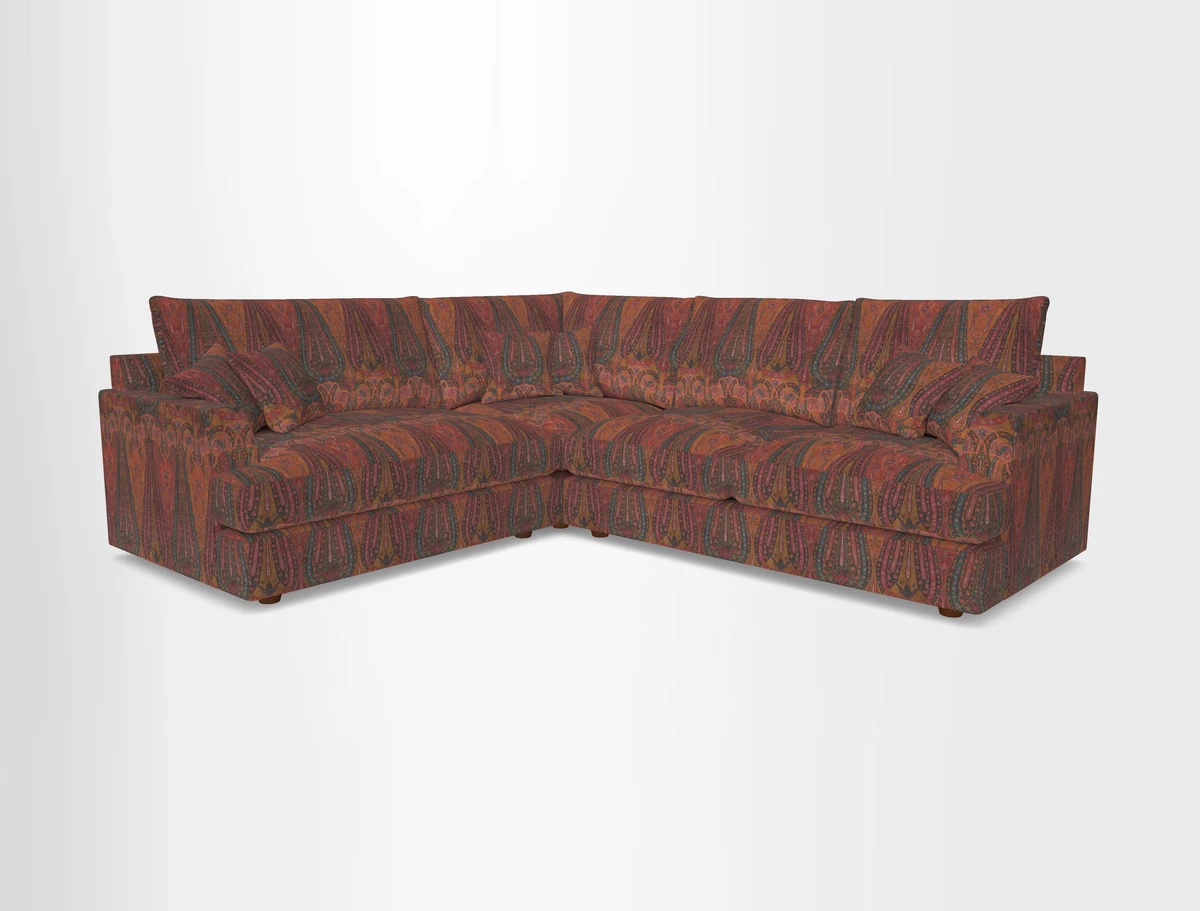 Slingsby Medium Fitted Cover Corner Unit RHF in Two Tone Plain Biscuit