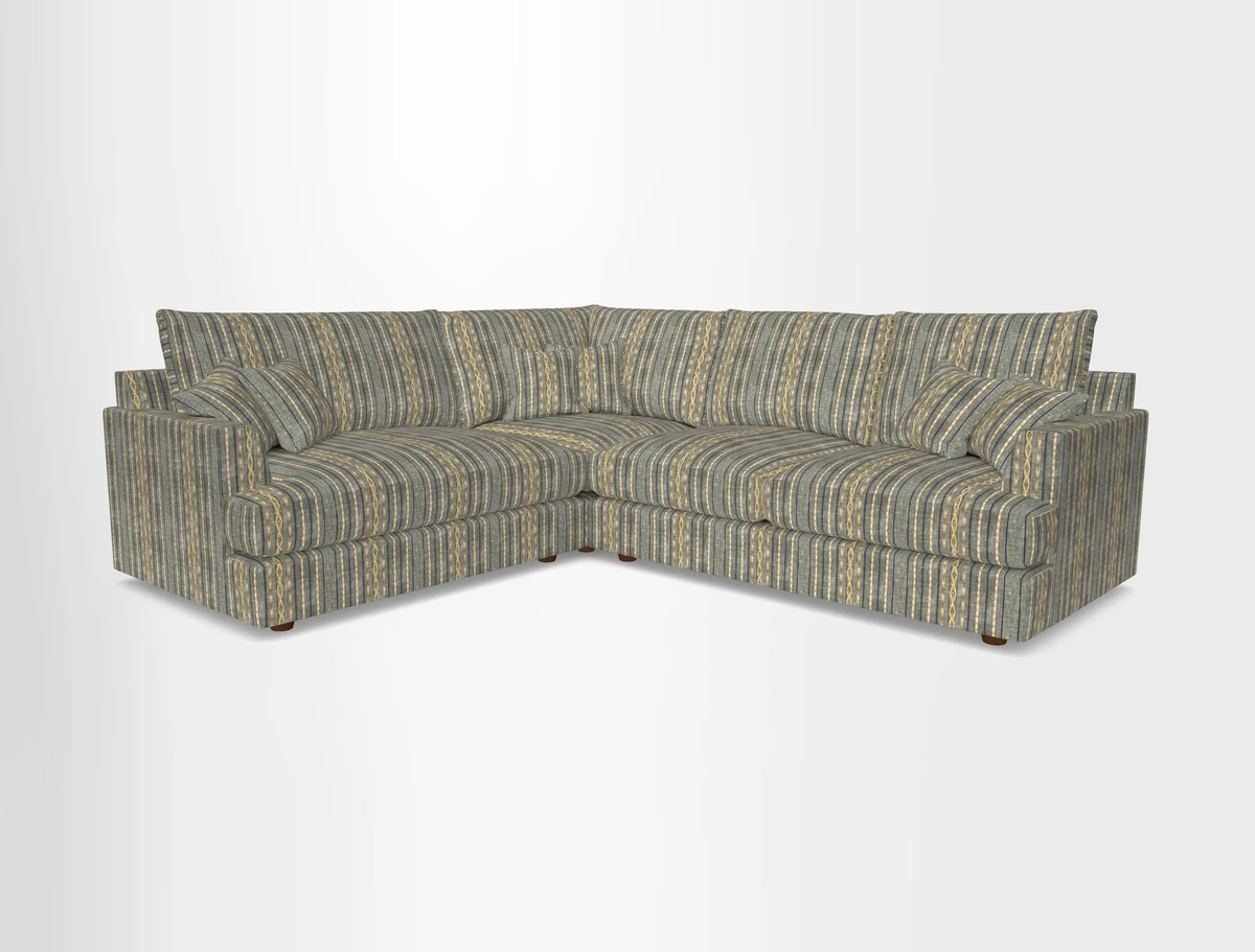 Slingsby Medium Fitted Cover Corner Unit RHF in Two Tone Plain Biscuit