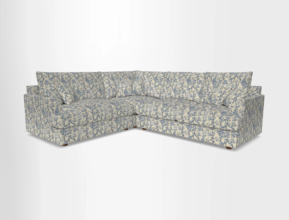 Slingsby Medium Fitted Cover Corner Unit RHF in Two Tone Plain Biscuit