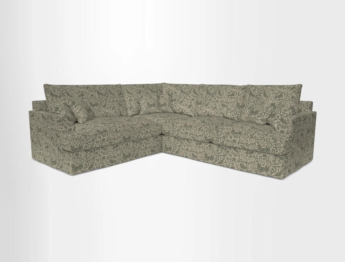 Slingsby Medium Fitted Cover Corner Unit RHF in Two Tone Plain Biscuit