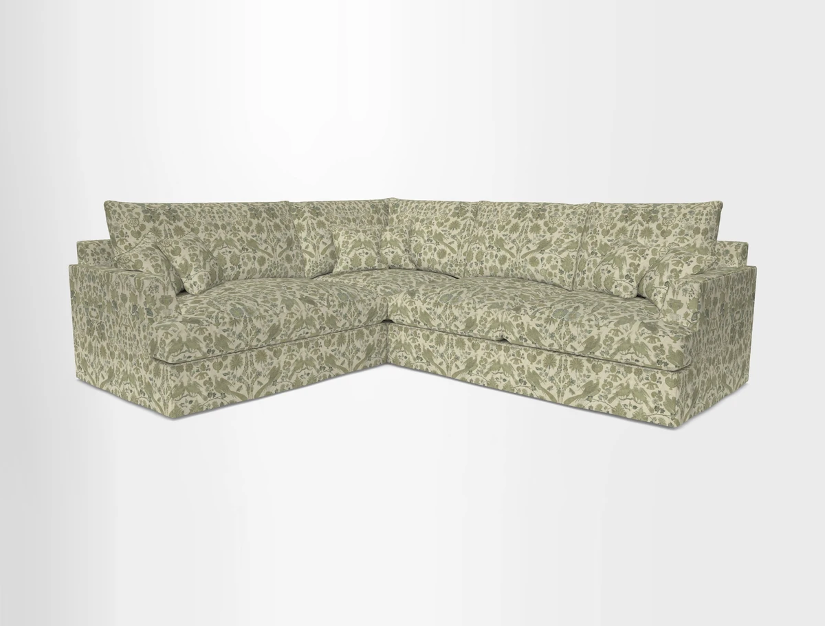 Slingsby Medium Fitted Cover Corner Unit RHF in Two Tone Plain Biscuit