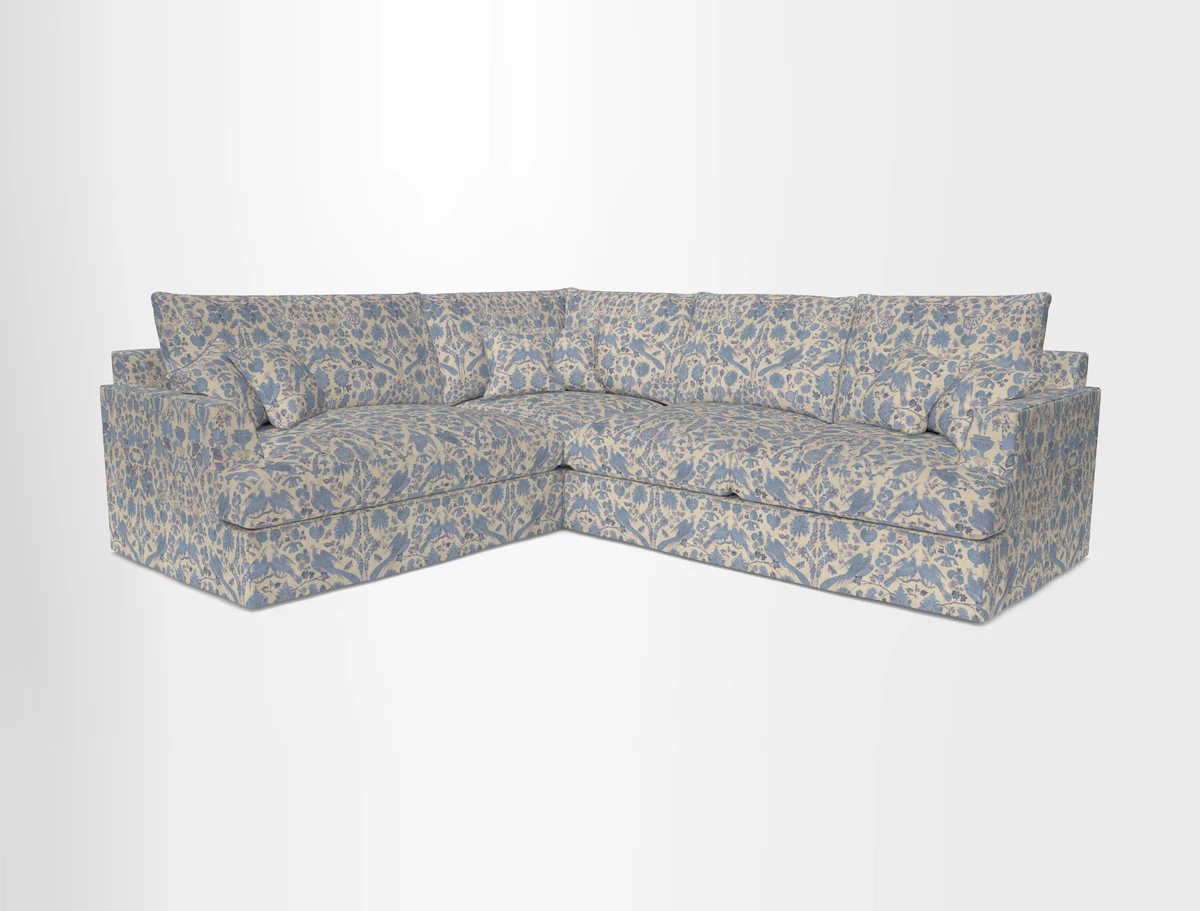 Slingsby Medium Fitted Cover Corner Unit RHF in Two Tone Plain Biscuit