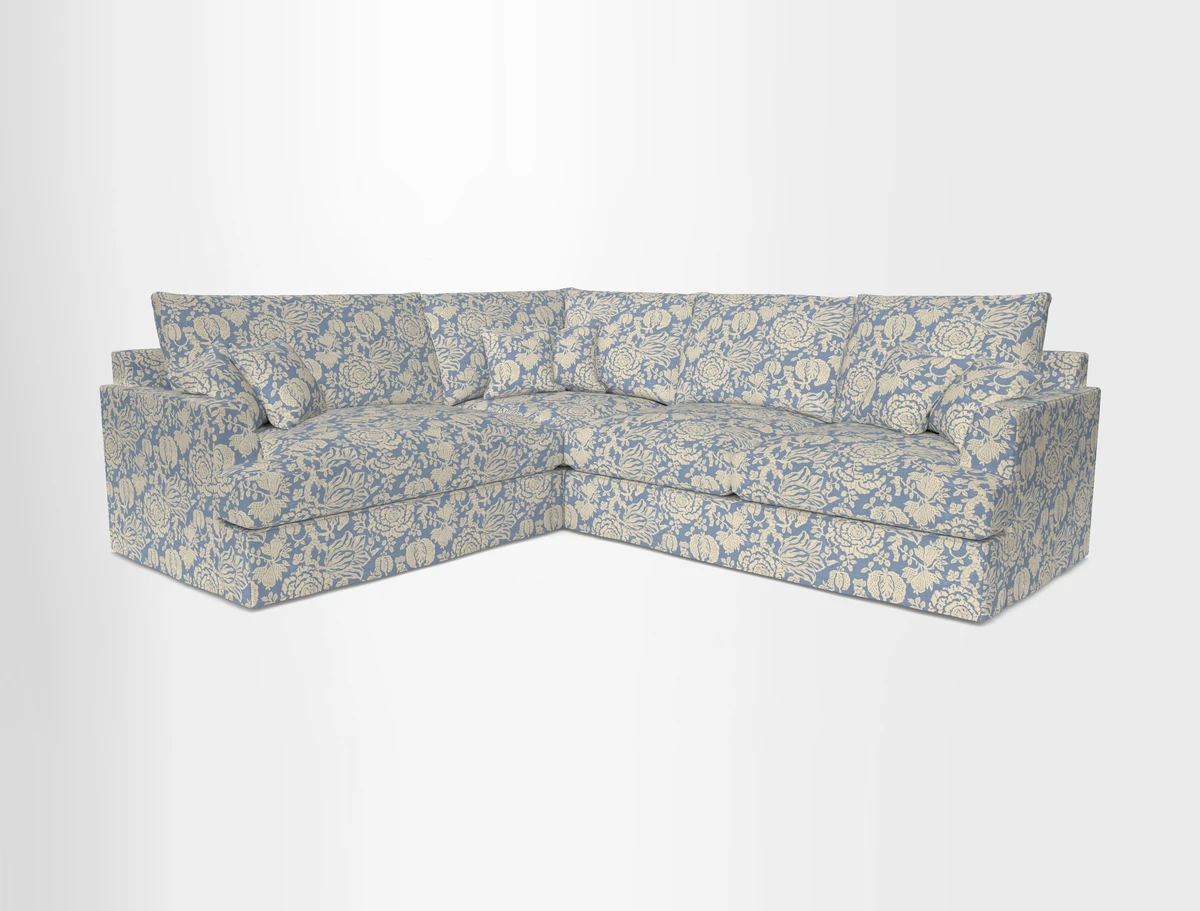 Slingsby Medium Fitted Cover Corner Unit RHF in Two Tone Plain Biscuit
