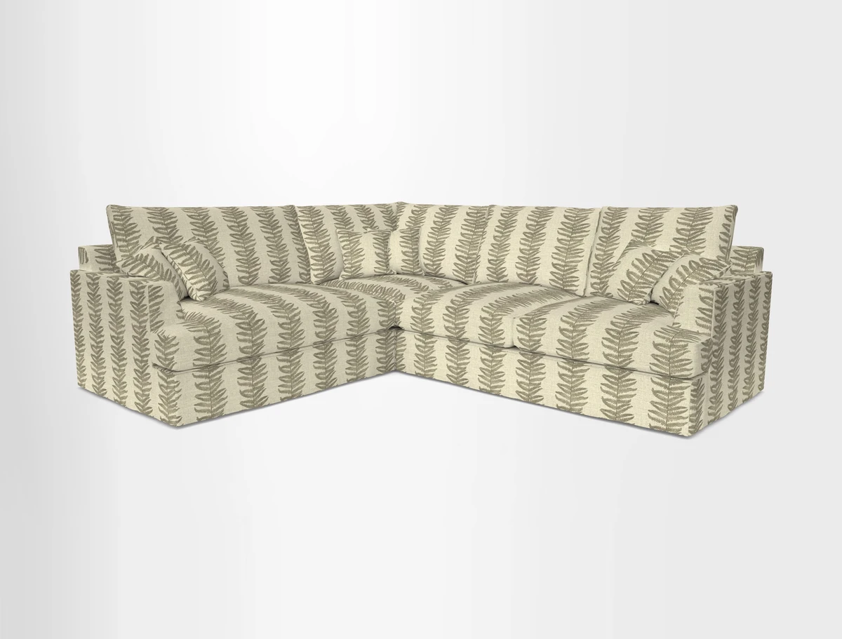 Slingsby Medium Fitted Cover Corner Unit RHF in Two Tone Plain Biscuit