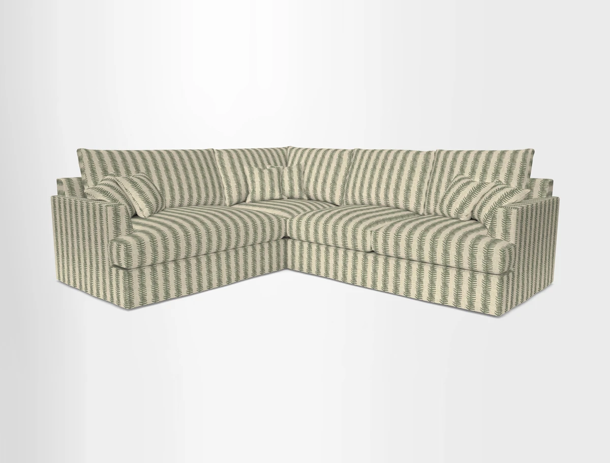 Slingsby Medium Fitted Cover Corner Unit RHF in Two Tone Plain Biscuit