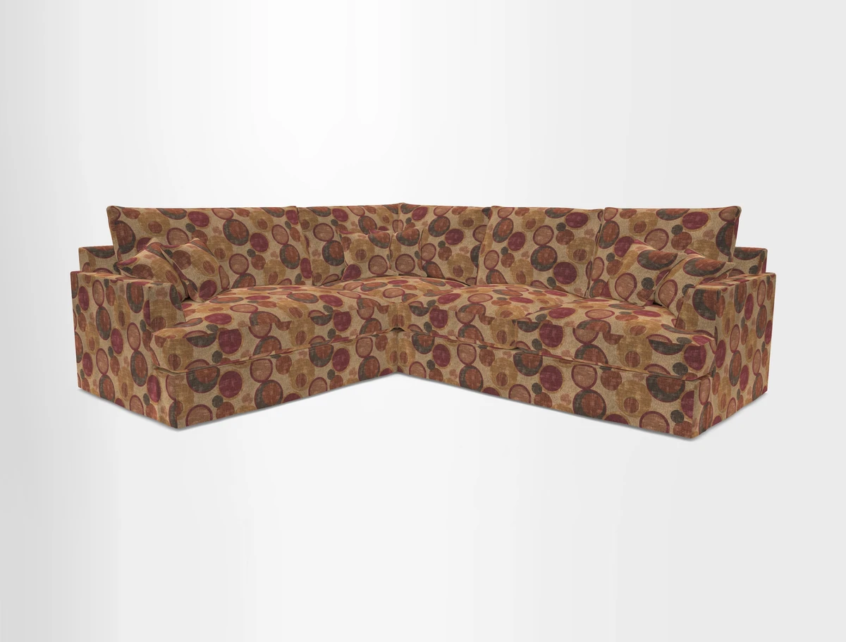 Slingsby Medium Fitted Cover Corner Unit RHF in Two Tone Plain Biscuit