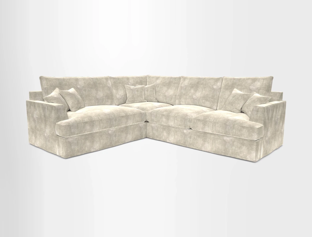 Slingsby Medium Fitted Cover Corner Unit RHF in Two Tone Plain Biscuit