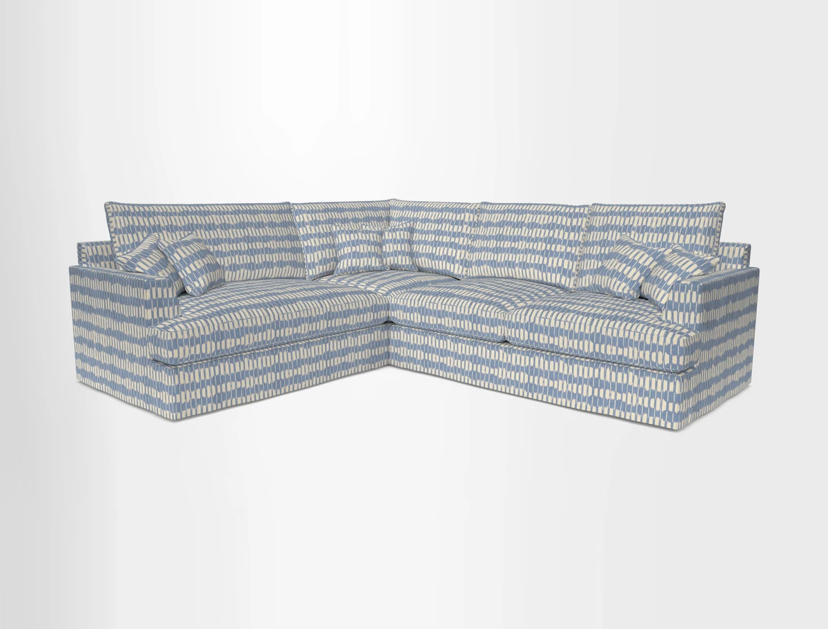 Slingsby Medium Fitted Cover Corner Unit RHF in Two Tone Plain Biscuit