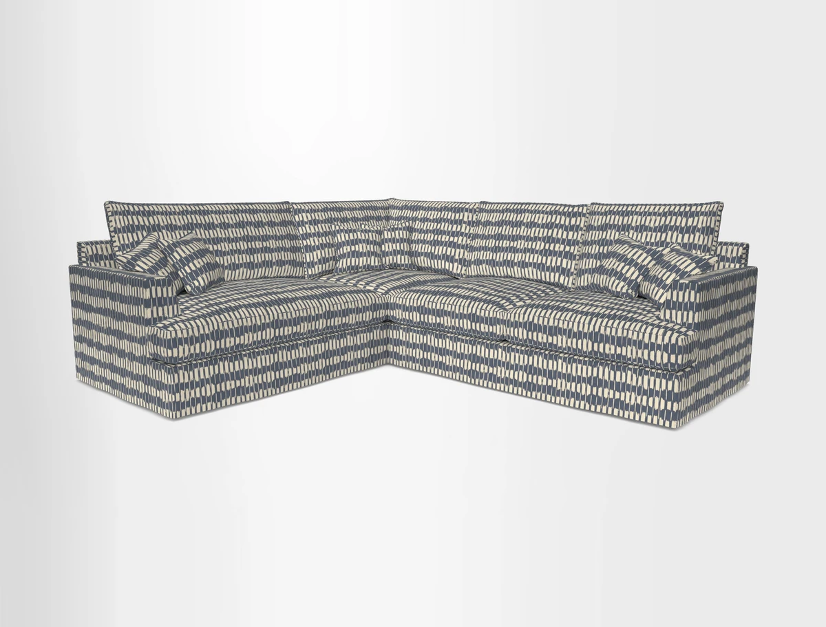 Slingsby Medium Fitted Cover Corner Unit RHF in Two Tone Plain Biscuit