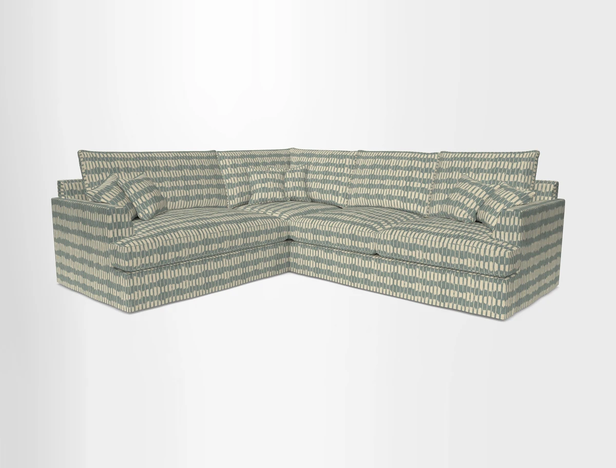 Slingsby Medium Fitted Cover Corner Unit RHF in Two Tone Plain Biscuit