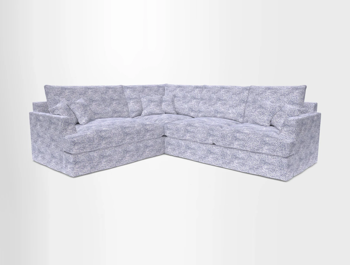 Slingsby Medium Fitted Cover Corner Unit RHF in Two Tone Plain Biscuit