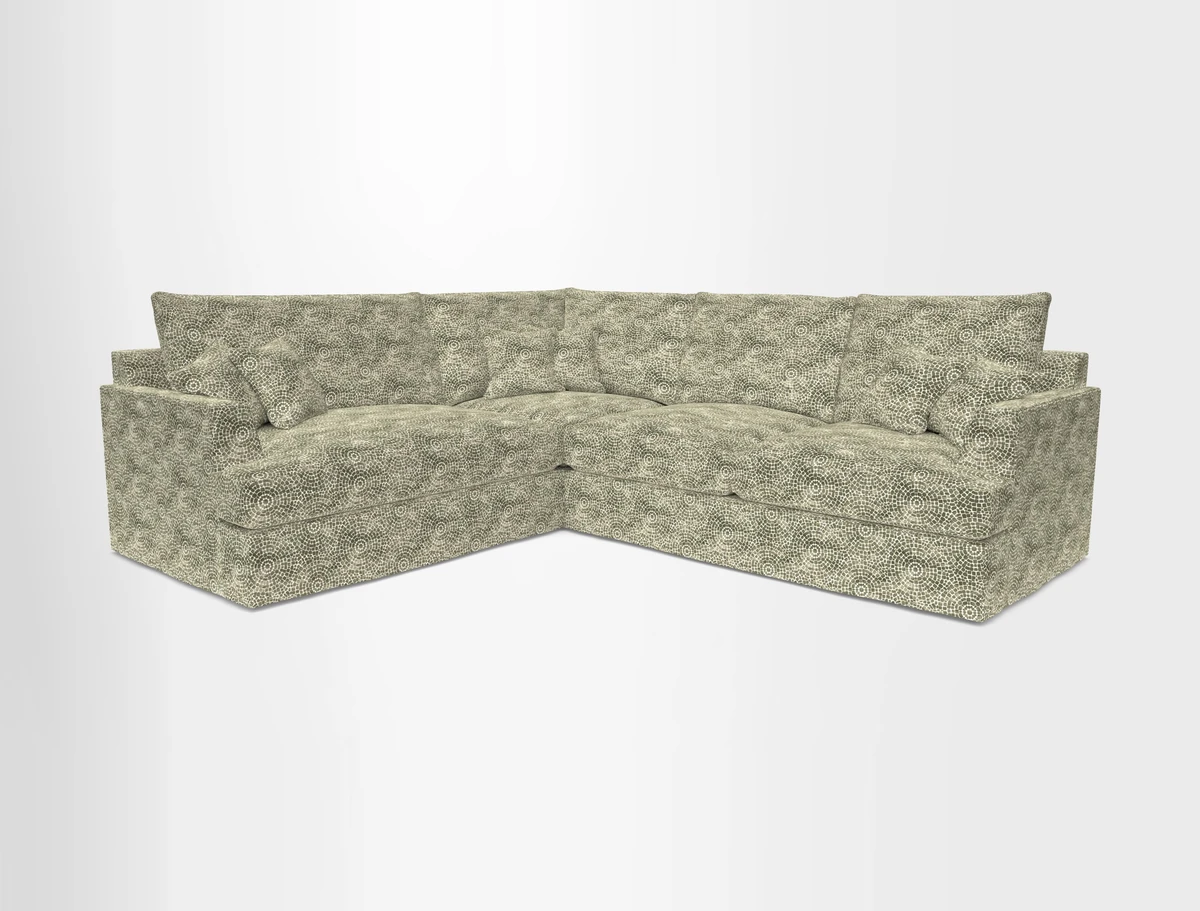 Slingsby Medium Fitted Cover Corner Unit RHF in Two Tone Plain Biscuit