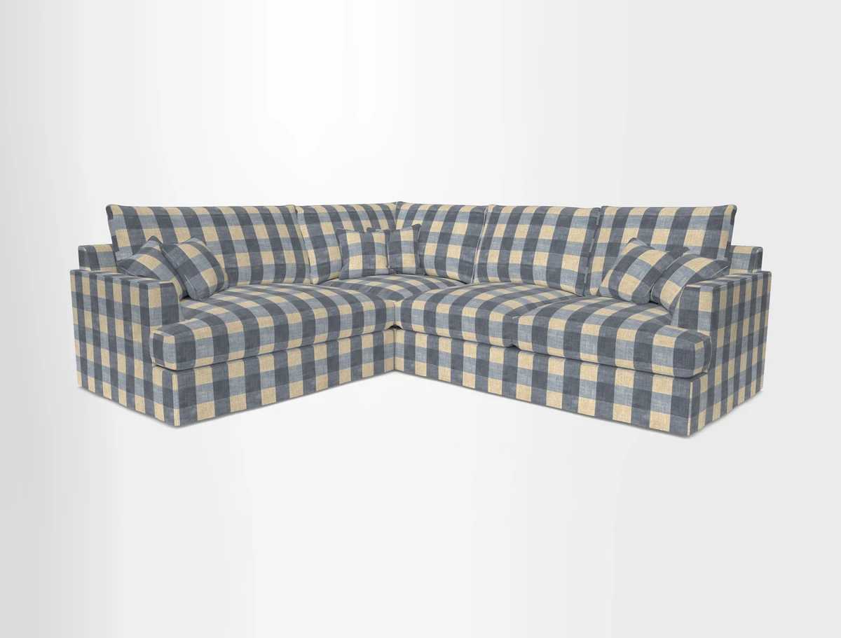 Slingsby Medium Fitted Cover Corner Unit RHF in Two Tone Plain Biscuit