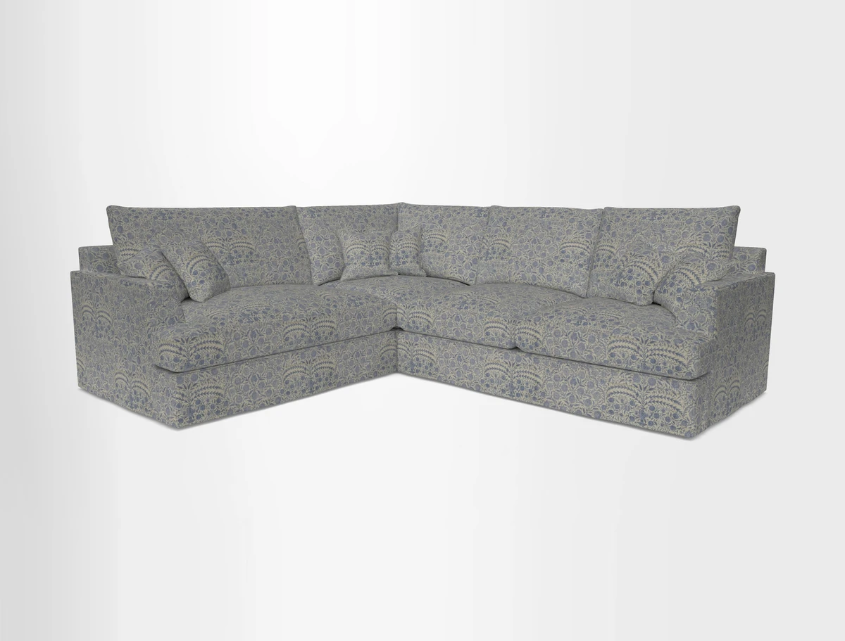 Slingsby Medium Fitted Cover Corner Unit RHF in Two Tone Plain Biscuit