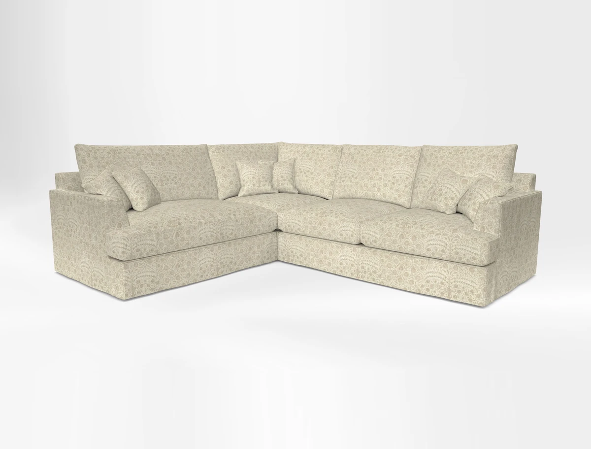 Slingsby Medium Fitted Cover Corner Unit RHF in Two Tone Plain Biscuit