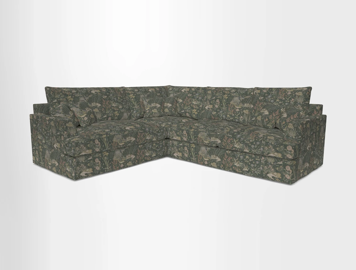 Slingsby Medium Fitted Cover Corner Unit RHF in Two Tone Plain Biscuit
