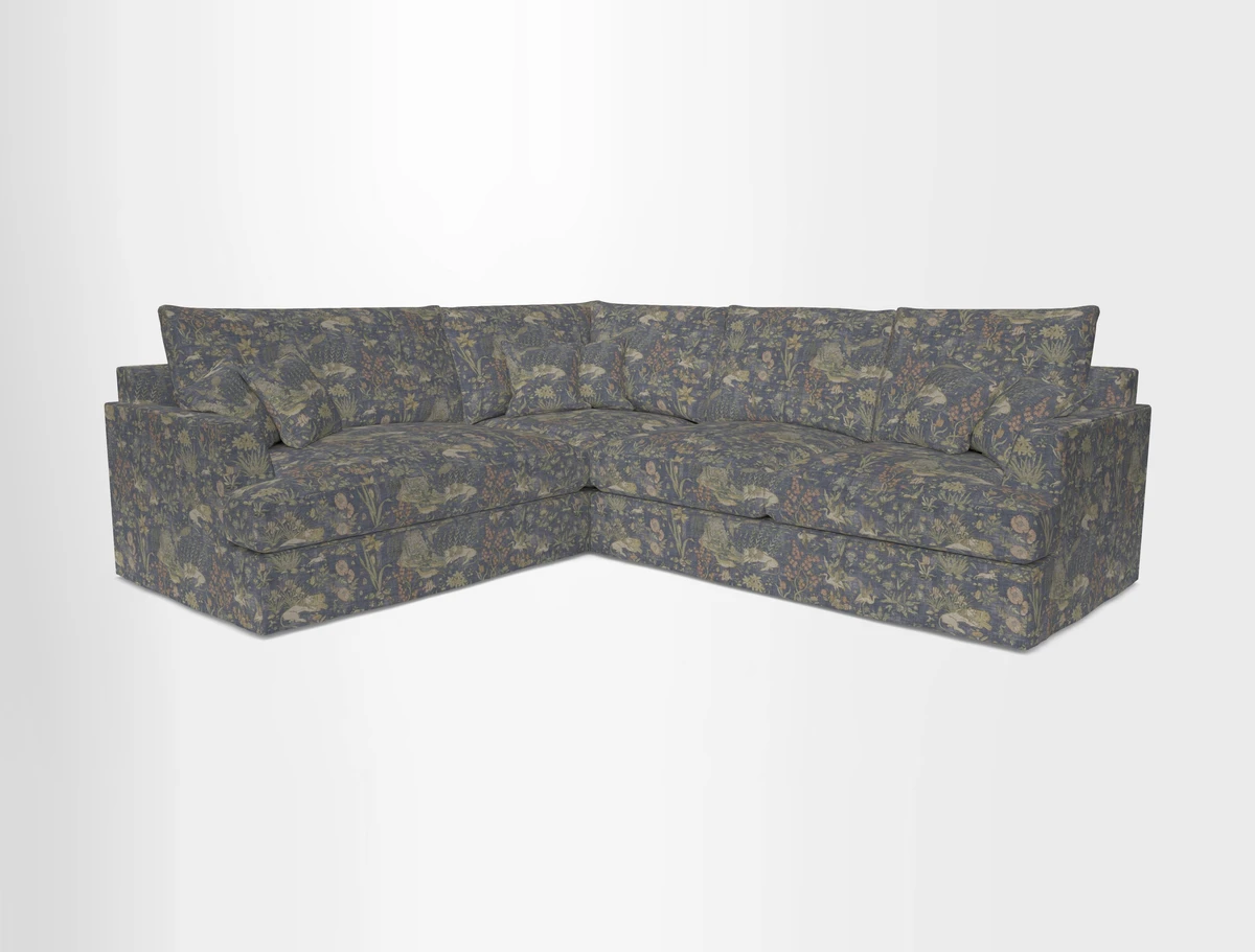 Slingsby Medium Fitted Cover Corner Unit RHF in Two Tone Plain Biscuit