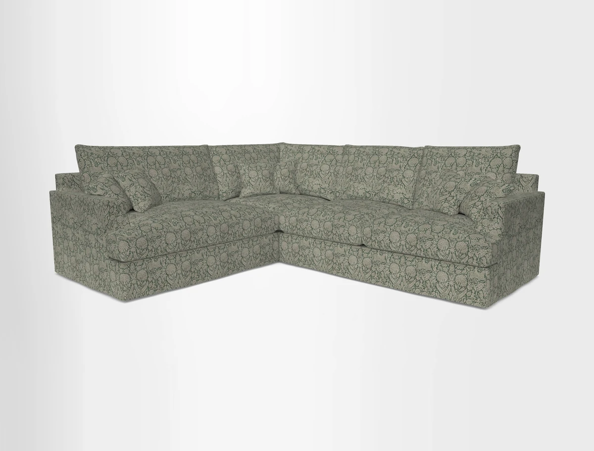 Slingsby Medium Fitted Cover Corner Unit RHF in Two Tone Plain Biscuit