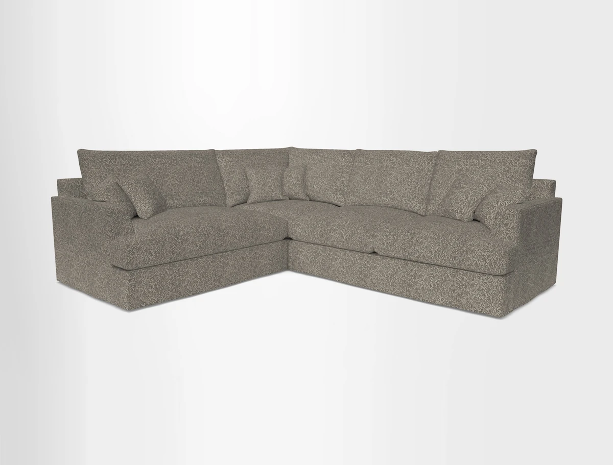 Slingsby Medium Fitted Cover Corner Unit RHF in Two Tone Plain Biscuit