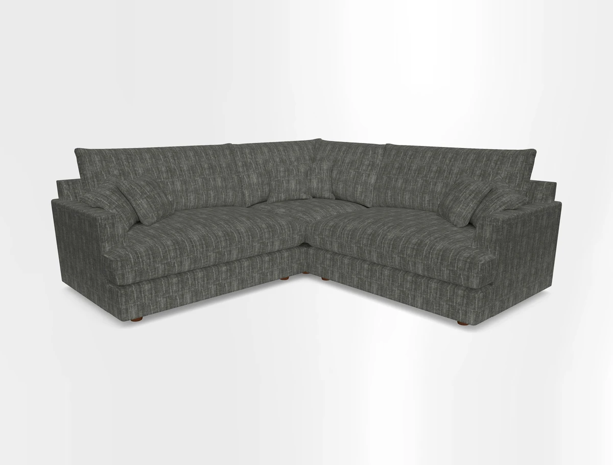 Slingsby Small Fitted Cover Corner Unit LHF & RHF in Two Tone Plain Biscuit.  Loose cover version available