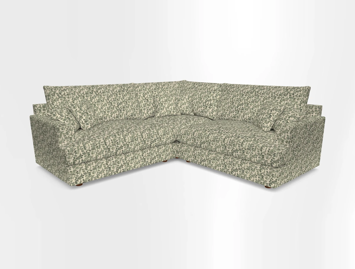 Slingsby Small Fitted Cover Corner Unit LHF & RHF in Two Tone Plain Biscuit.  Loose cover version available
