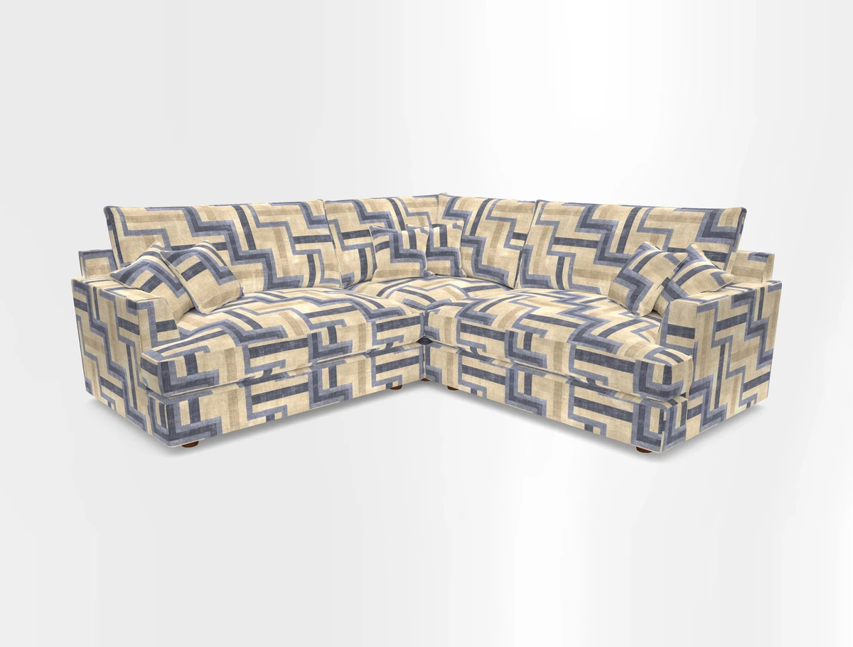 Slingsby Small Fitted Cover Corner Unit LHF & RHF in Two Tone Plain Biscuit.  Loose cover version available