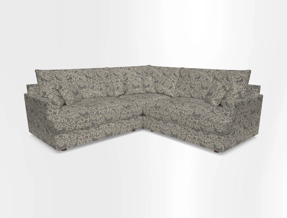 Slingsby Small Fitted Cover Corner Unit LHF & RHF in Two Tone Plain Biscuit.  Loose cover version available