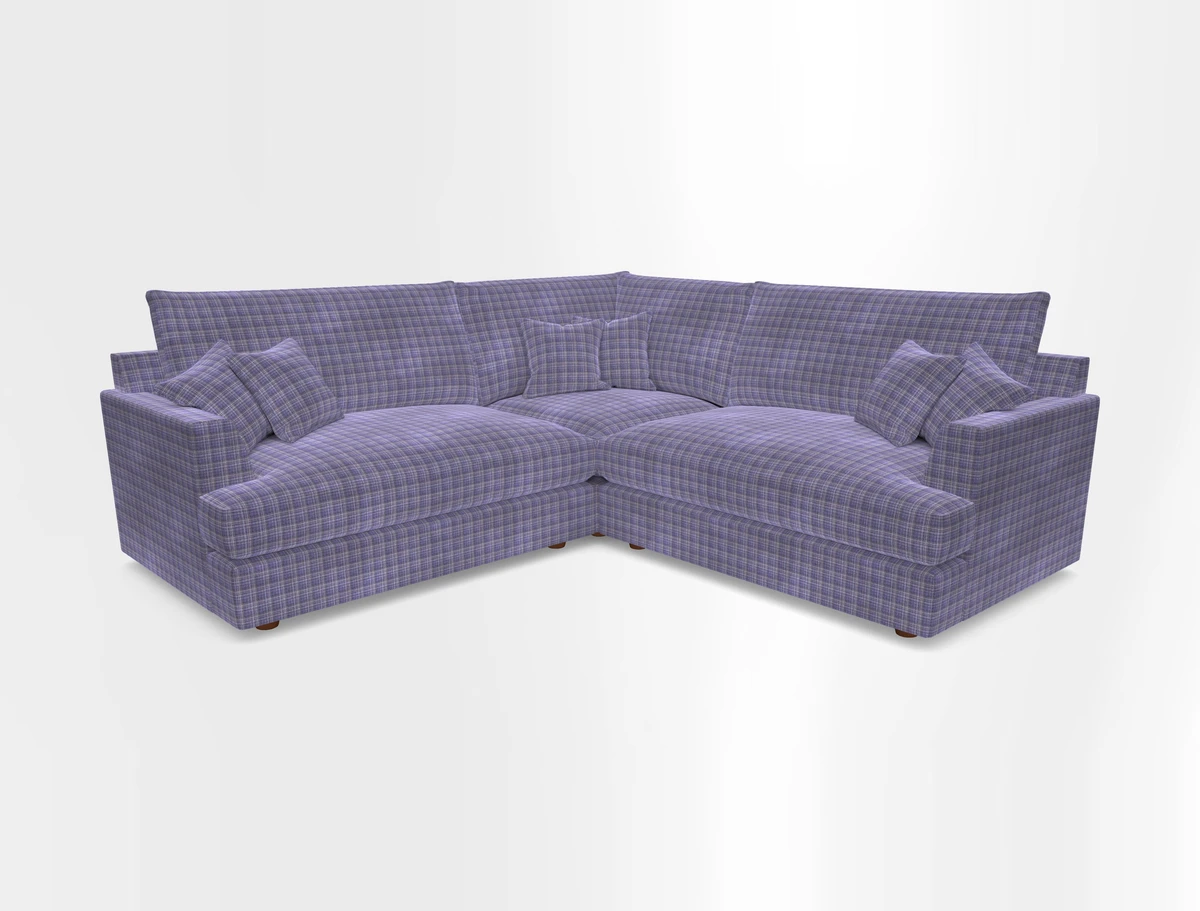 Slingsby Small Fitted Cover Corner Unit LHF & RHF in Two Tone Plain Biscuit.  Loose cover version available