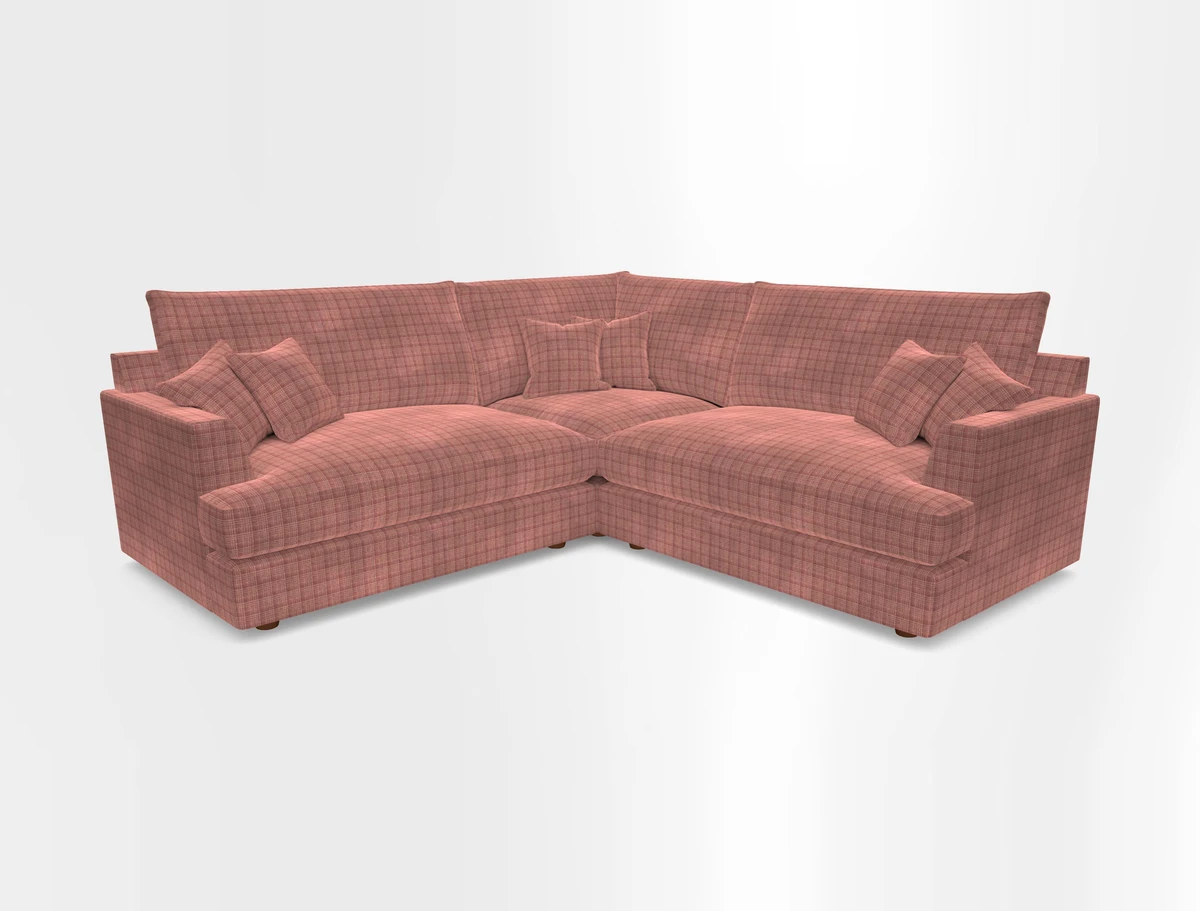 Slingsby Small Fitted Cover Corner Unit LHF & RHF in Two Tone Plain Biscuit.  Loose cover version available