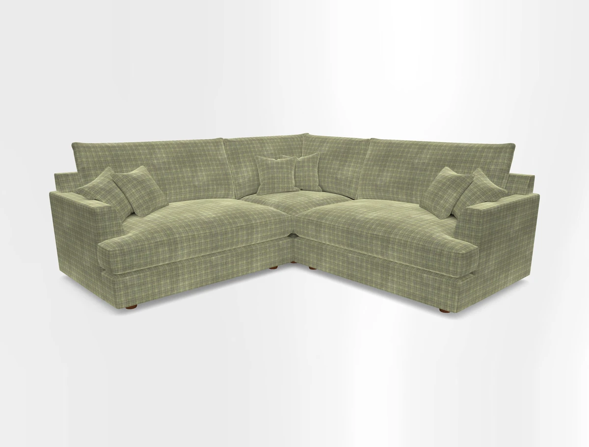 Slingsby Small Fitted Cover Corner Unit LHF & RHF in Two Tone Plain Biscuit.  Loose cover version available