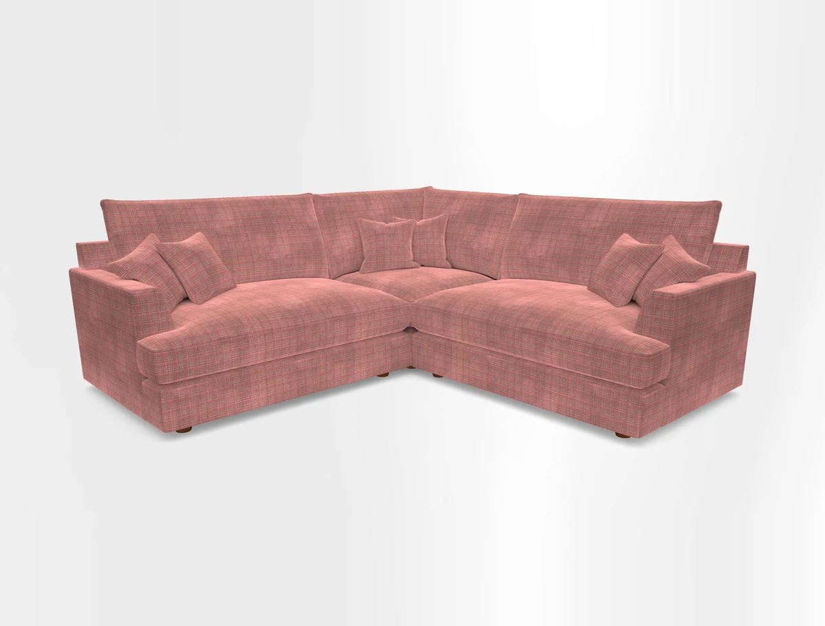 Slingsby Small Fitted Cover Corner Unit LHF & RHF in Two Tone Plain Biscuit.  Loose cover version available