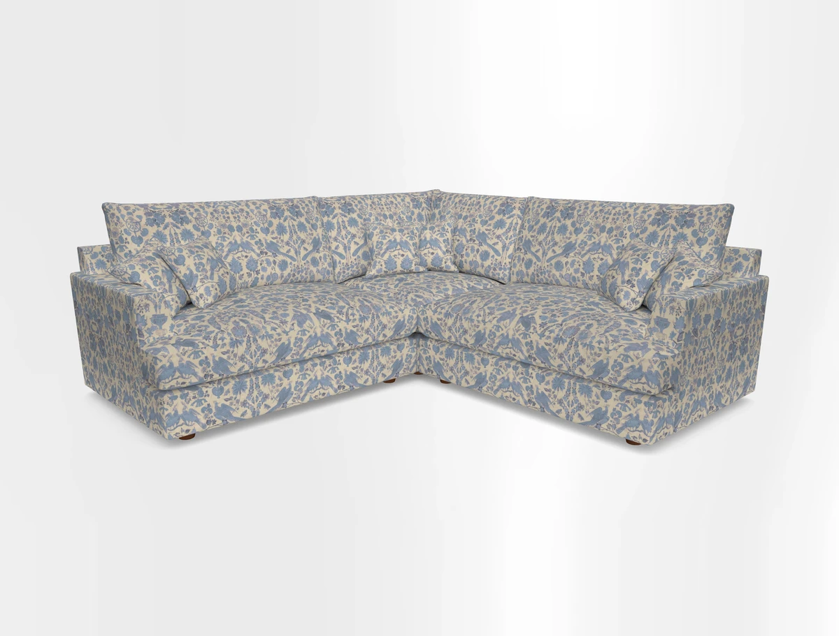 Slingsby Small Fitted Cover Corner Unit LHF & RHF in Two Tone Plain Biscuit.  Loose cover version available