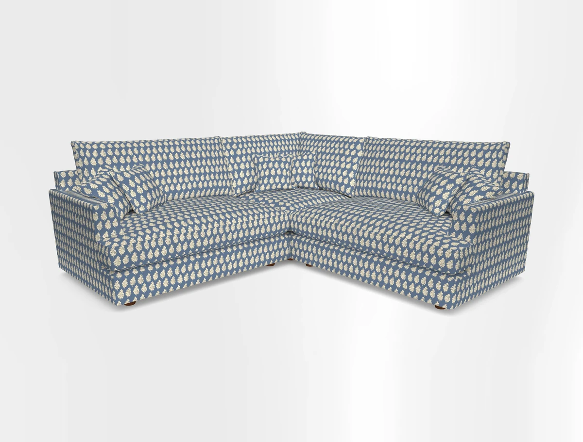 Slingsby Small Fitted Cover Corner Unit LHF & RHF in Two Tone Plain Biscuit.  Loose cover version available