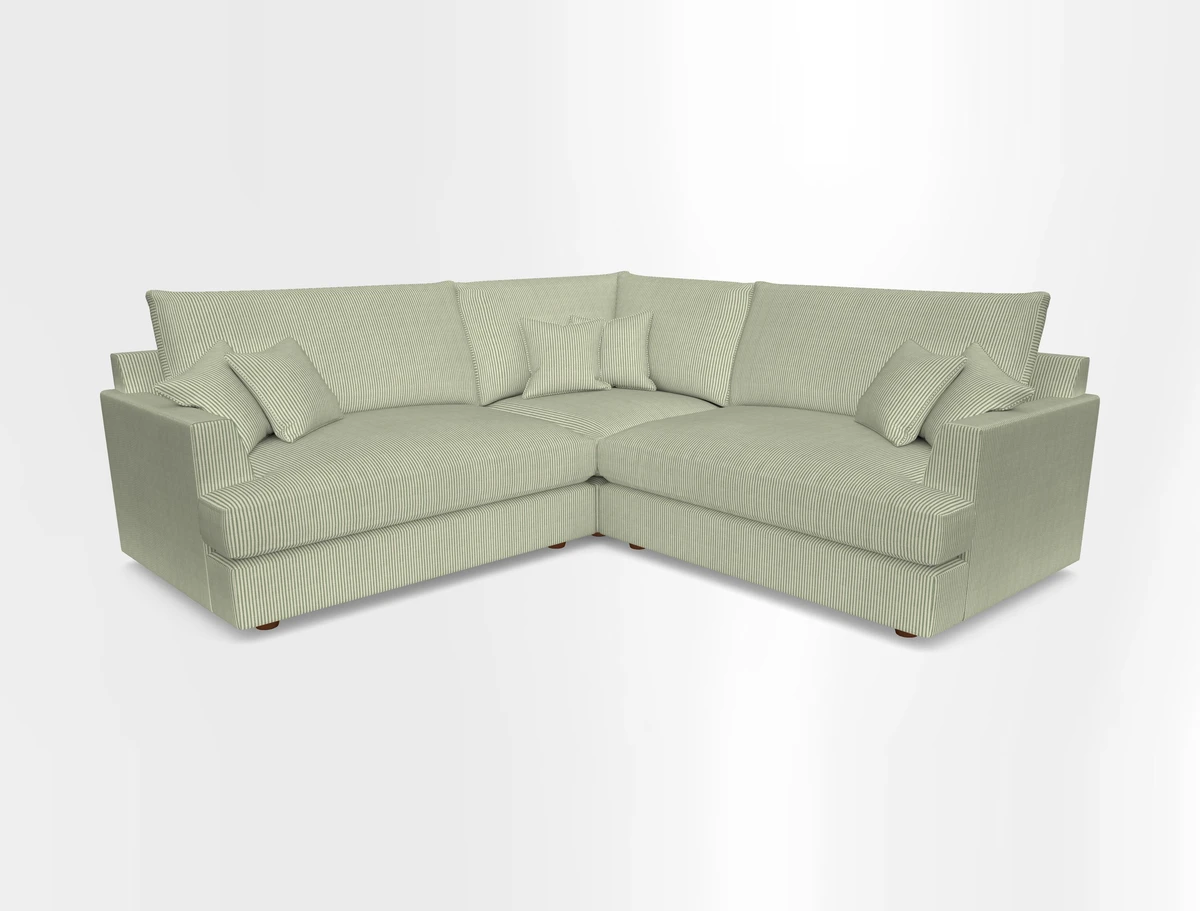 Slingsby Small Fitted Cover Corner Unit LHF & RHF in Two Tone Plain Biscuit.  Loose cover version available