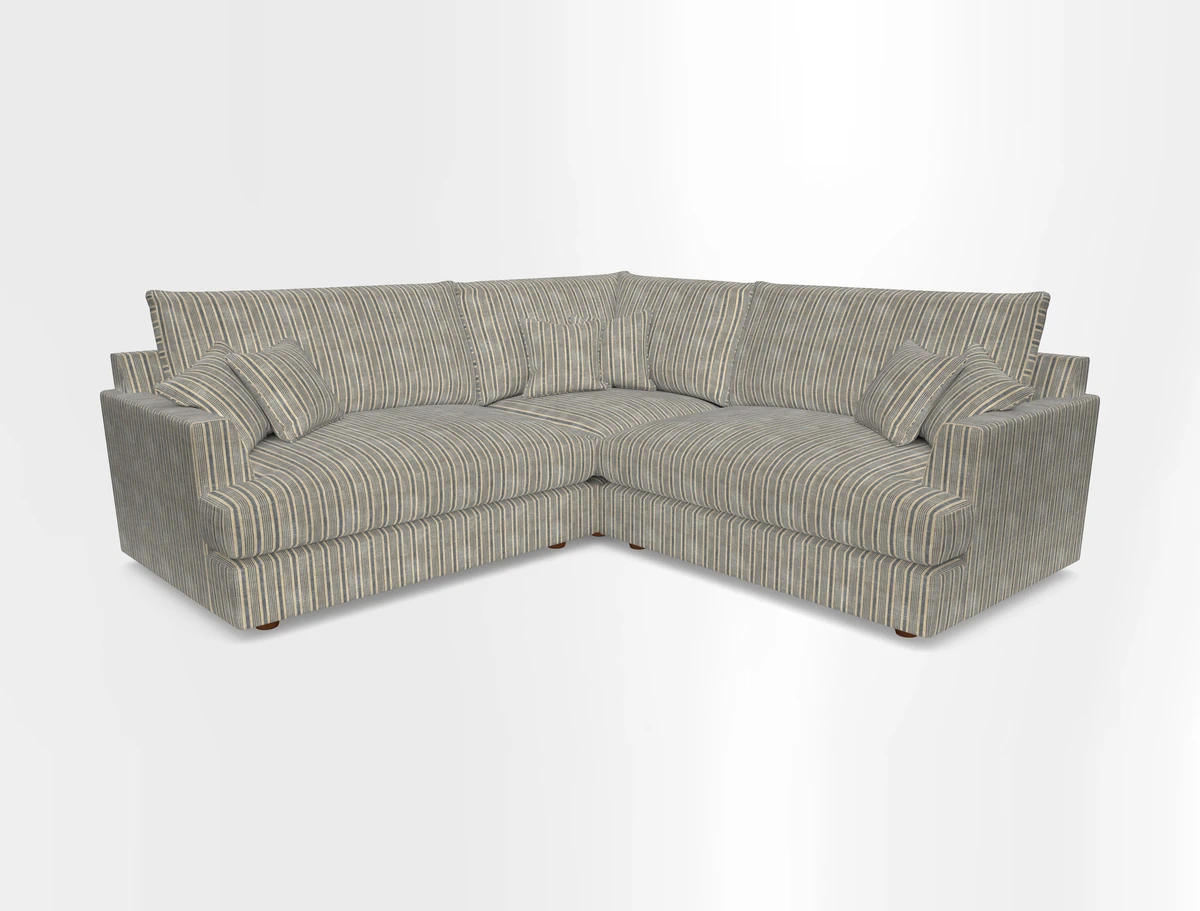 Slingsby Small Fitted Cover Corner Unit LHF & RHF in Two Tone Plain Biscuit.  Loose cover version available